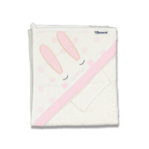 hooded towel pink